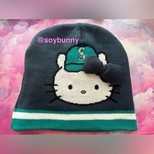 Limited Edition Sanrio Hello Kitty Knit Seattle Mariners Hat (NWOT; Blue)